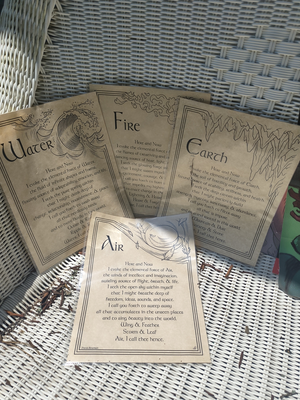 4 Elements Wicca Posters
